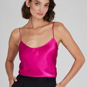 NWT! Club Monaco Fuschia Silk slip top
